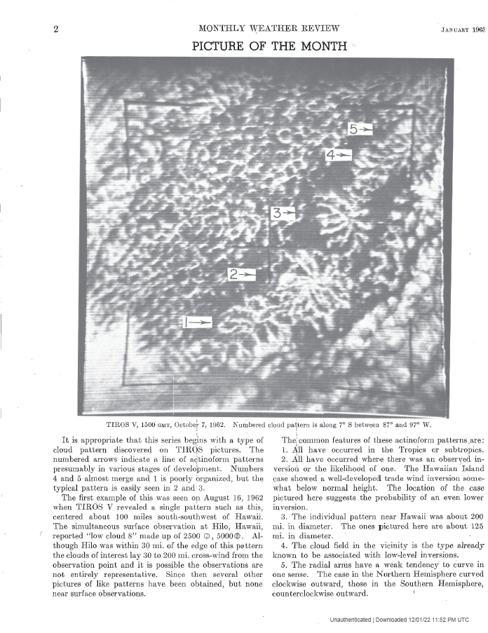 Monthly Weather Review Picture of the Month for January 1963