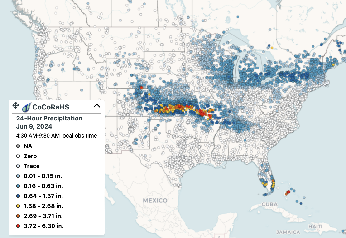 The precipitation across Kansas from this event was quite impressive with many reports in excess of 2 inches and some well over 3 inches.  