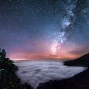 Milky Way Above the Clouds Ocean
